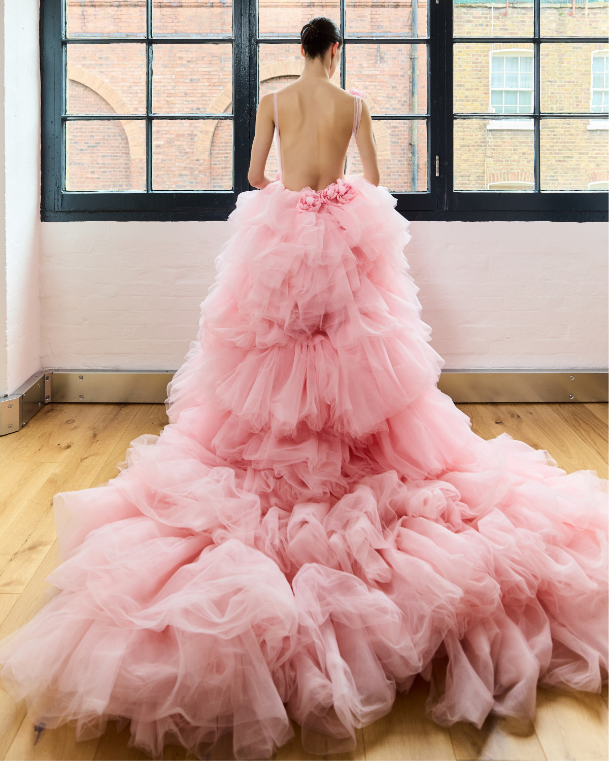 WEDDING DRESS, WEDDING GOWN, TULLE WEDDING DRESS, COLOUR WEDDING DRESS, PINK WEDDING DRESS