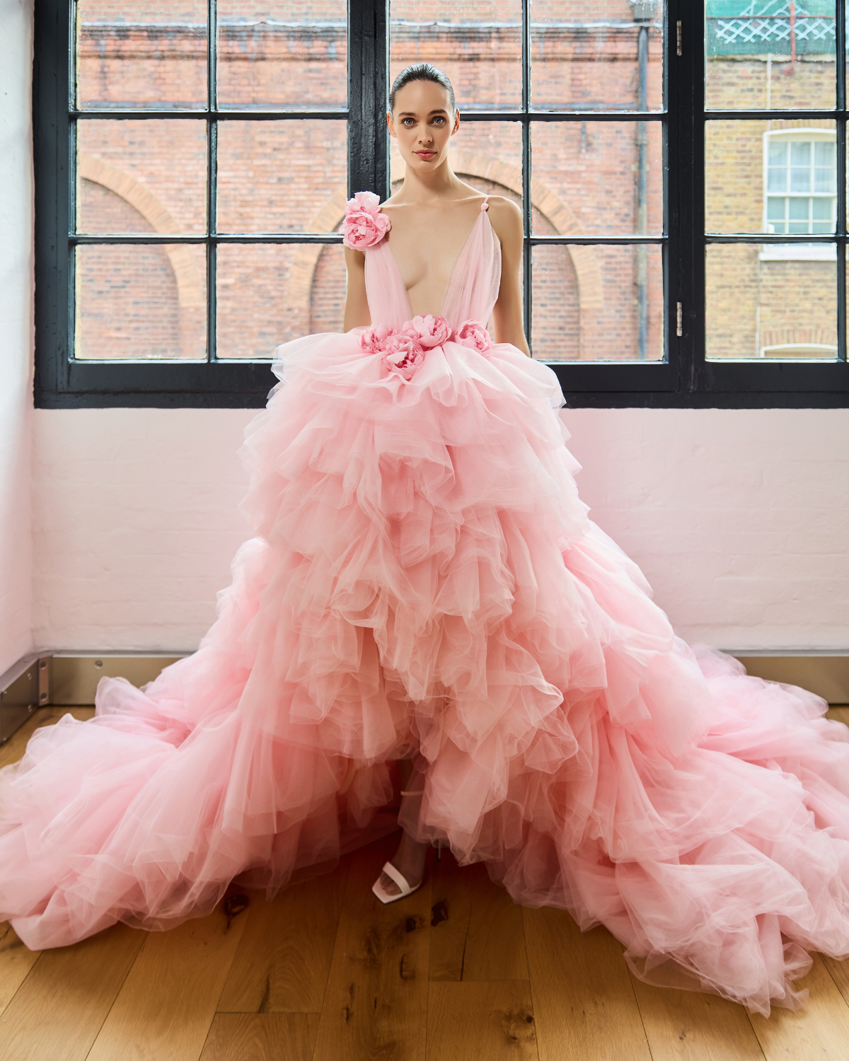 WEDDING DRESS, WEDDING GOWN, TULLE WEDDING DRESS, COLOUR WEDDING DRESS, PINK WEDDING DRESS